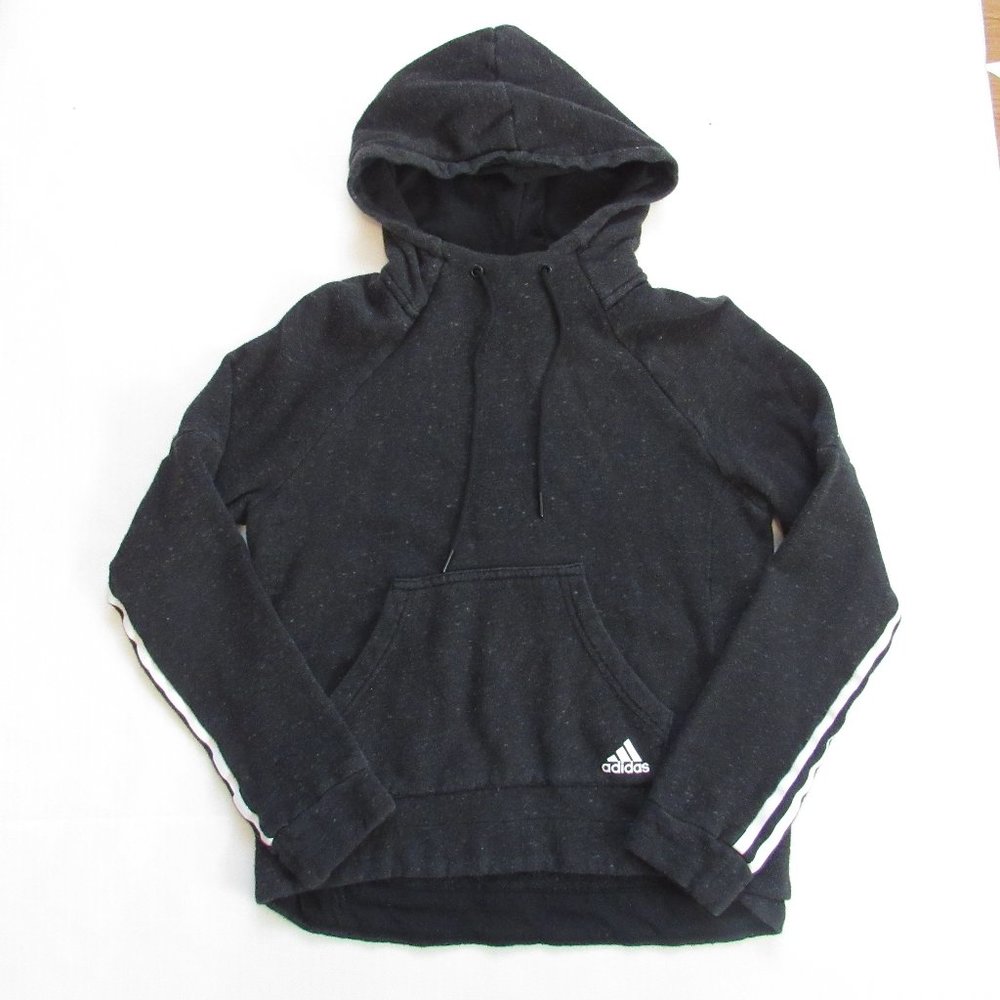 Adidas Essentials Black Grey Comfy Hoodie Women's XS